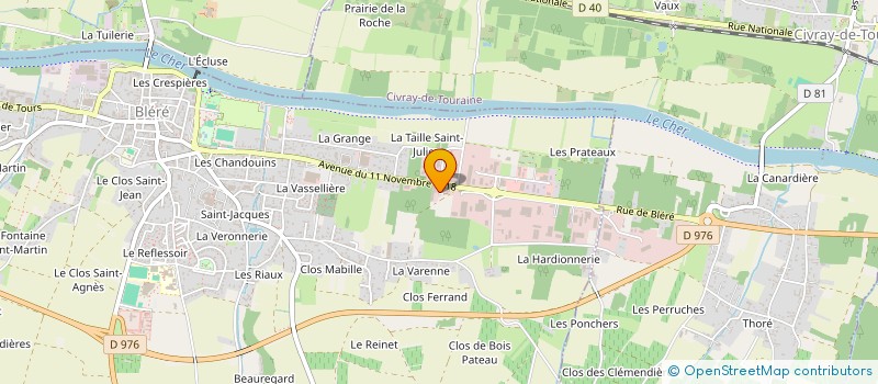 localisation de l'entreprise TECHNO LOIRE à BLERE
