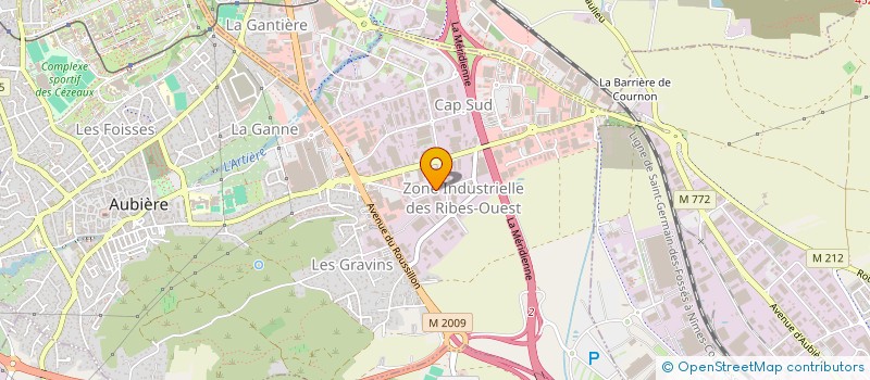 localisation de l'entreprise TECHNO MOTOS à AUBIERE