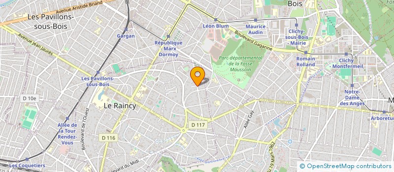 localisation de l'entreprise TECHNO PARK  LE RAINCY