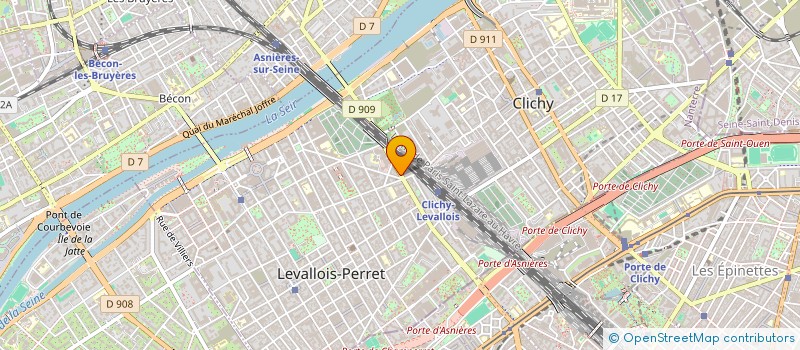 localisation de l'entreprise TECHNO-PART à LEVALLOIS-PERRET