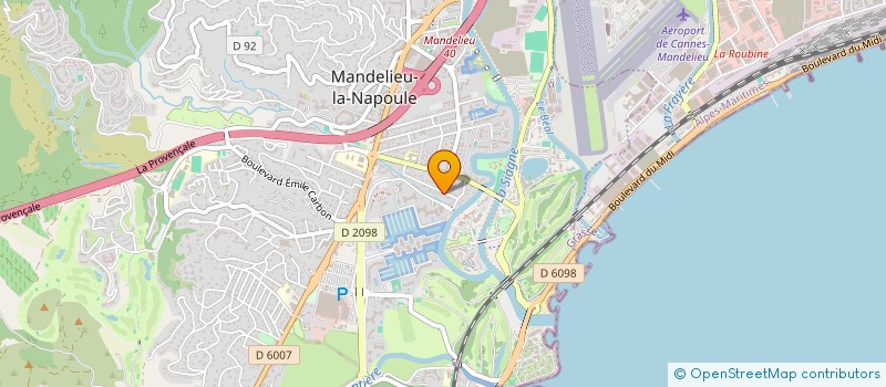 localisation de l'entreprise TECHNO PEINTURE à MANDELIEU-LA-NAPOULE
