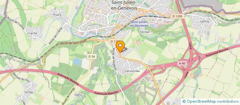 localisation de l'entreprise TECHNO PIERRE SARL  SAINT-JULIEN-EN-GENEVOIS