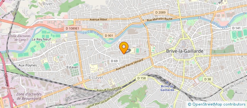 localisation de l'entreprise TECHNO PIEUX LIMOUSIN  BRIVE-LA-GAILLARDE