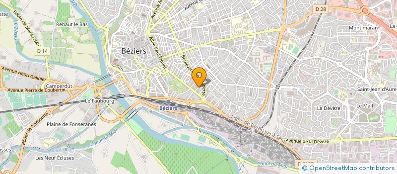 localisation de l'entreprise TECHNO SA  BEZIERS