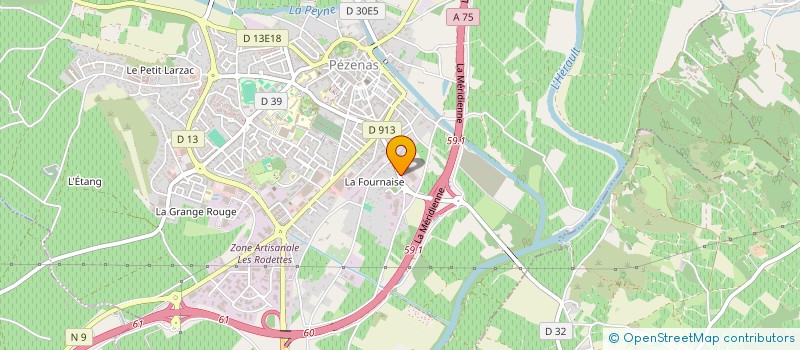 localisation de l'entreprise TECHNO-SERVICE à PEZENAS