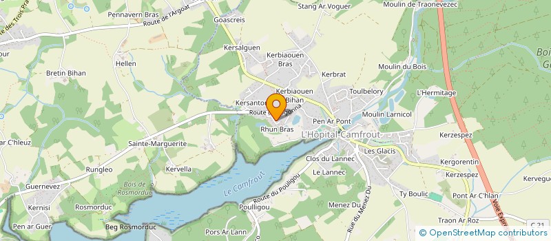 localisation de l'entreprise TECHNO 'SOURD  HOPITAL-CAMFROUT