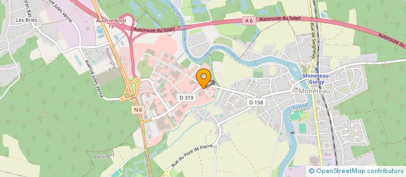 localisation de l'entreprise TECHNO-TEXTILES DE BOURGOGNE à MONETEAU