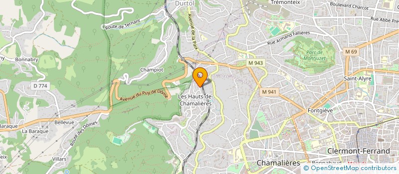 localisation de l'entreprise TECHNOLOGIE INVESTISSEMENTS TI  CHAMALIERES