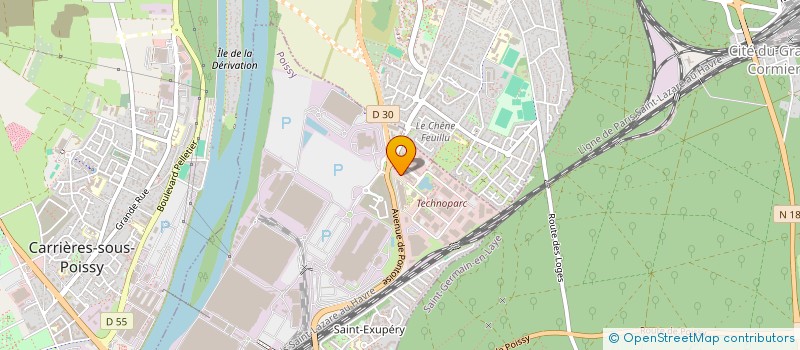 localisation de l'entreprise TECHNOPARC HOTEL  POISSY