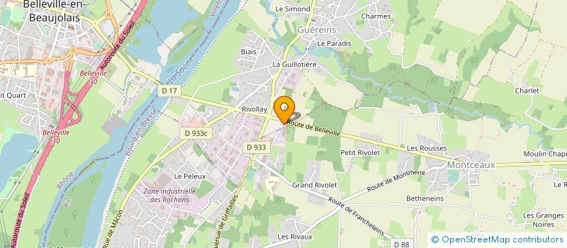 localisation de l'entreprise TECHNOPUR à GUEREINS