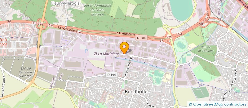 localisation de l'entreprise TECHNOS RESINES SERVICES SAS à BONDOUFLE