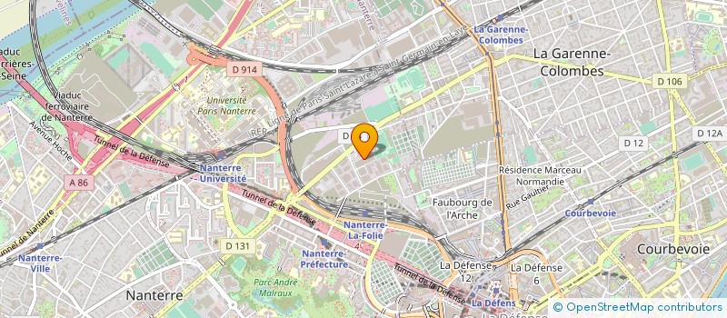 localisation de l'entreprise TECHNOUTIL SA à NANTERRE
