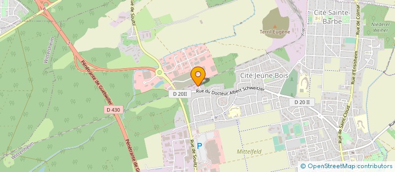 localisation de l'entreprise TECHNY ZINCK  WITTENHEIM