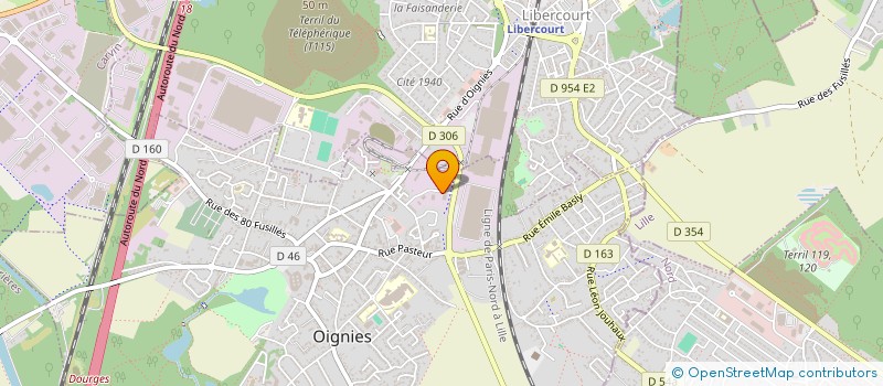 localisation de l'entreprise TECHOFERM à OIGNIES