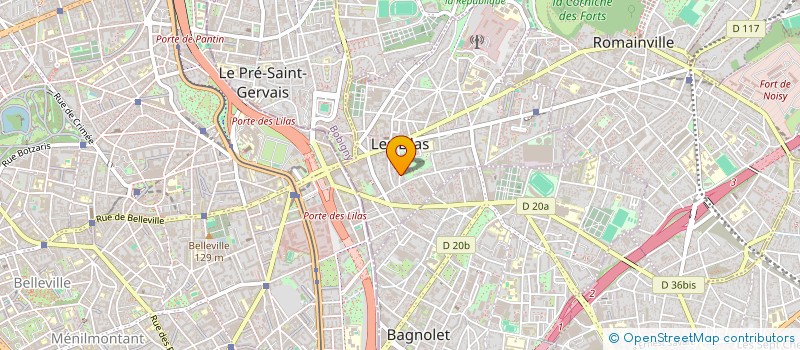 localisation de l'entreprise TECHTHEOSIS  LES LILAS