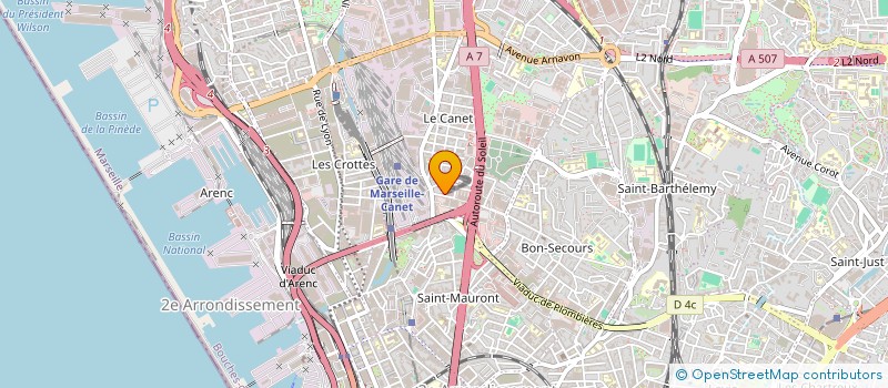 localisation de l'entreprise TECK&BAT à MARSEILLE