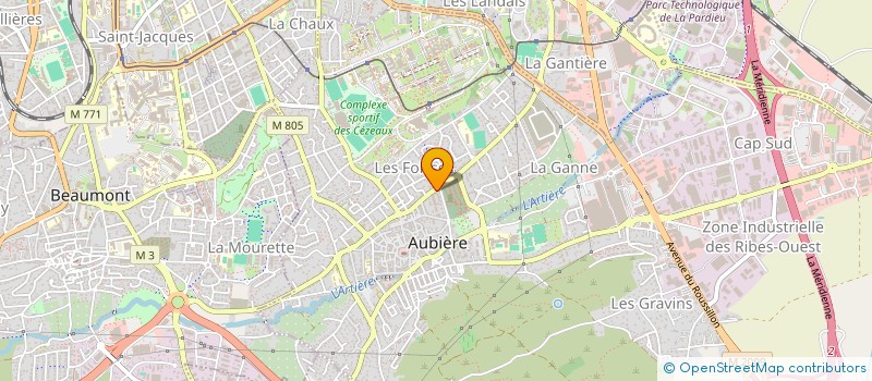 localisation de l'entreprise TECK DESIGN à AUBIERE