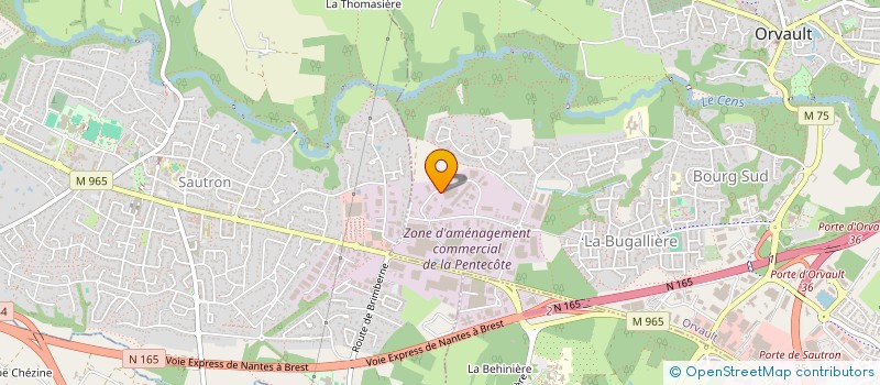 localisation de l'entreprise TECKNILAVE à ORVAULT