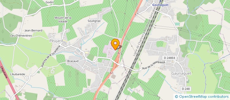 localisation de l'entreprise TECLEAN  PEUJARD