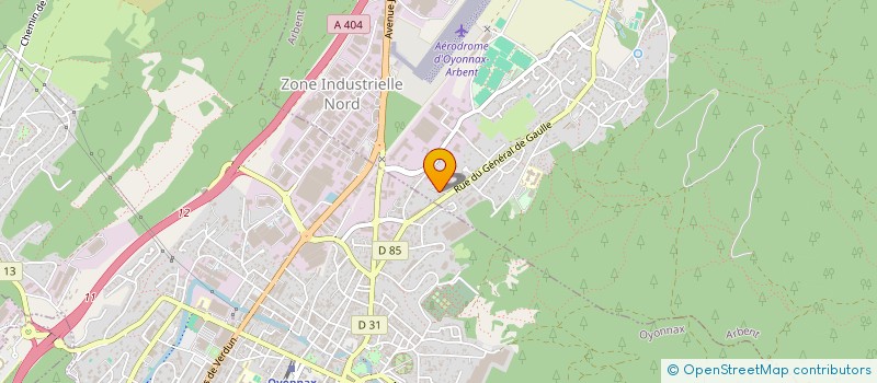 localisation de l'entreprise TECNAT à ARBENT