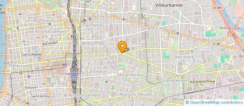 localisation de l'entreprise TECNI CAL à VILLEURBANNE