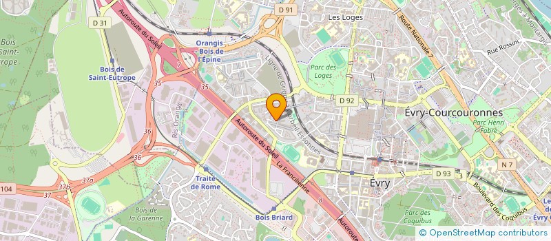 localisation de l'entreprise TECNIK CHAUFFAGE SERVICE à EVRY-COURCOURONNES