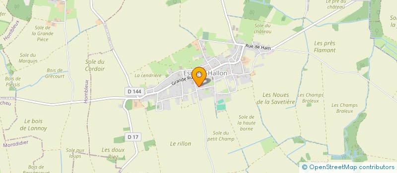 localisation de l'entreprise TECNILOG à ESMERY-HALLON