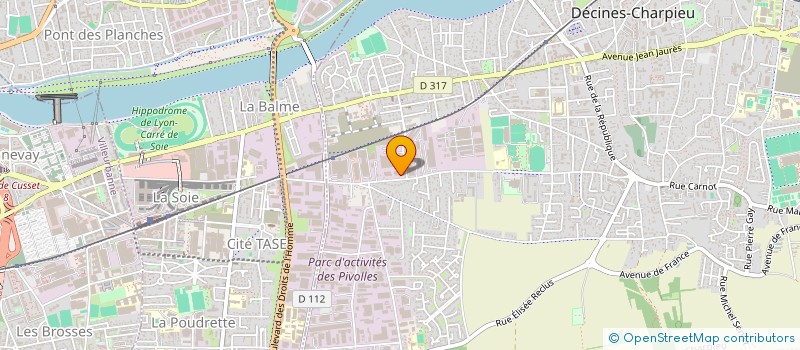 localisation de l'entreprise TECNIPLAST FRANCE à DECINES-CHARPIEU