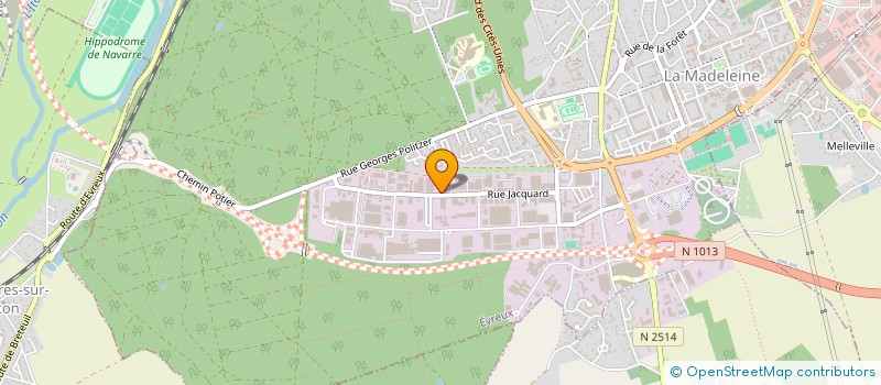 localisation de l'entreprise TECNOBOIS à EVREUX