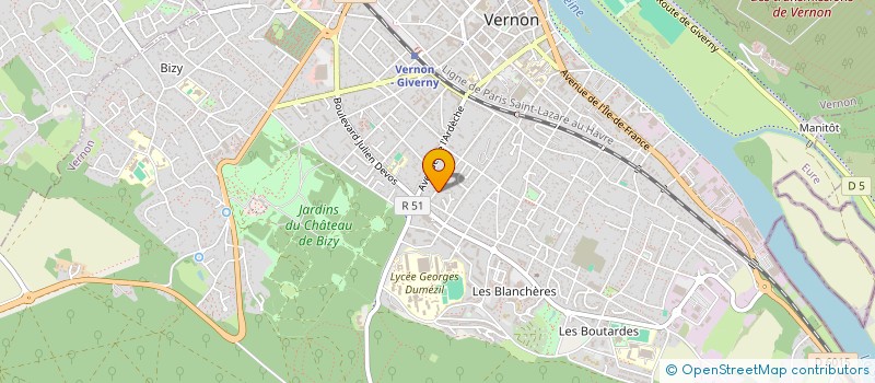 localisation de l'entreprise TECNOCHIM à VERNON