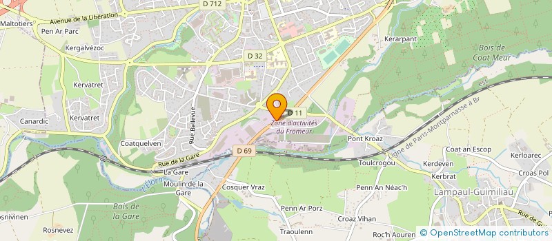 localisation de l'entreprise TECNOR à LANDIVISIAU