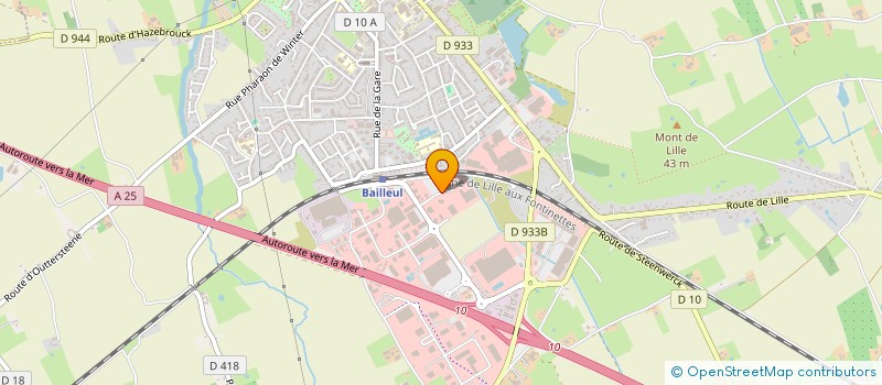 localisation de l'entreprise TECOBAT à BAILLEUL