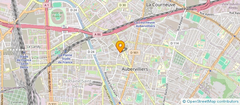 localisation de l'entreprise TECPRINT  AUBERVILLIERS