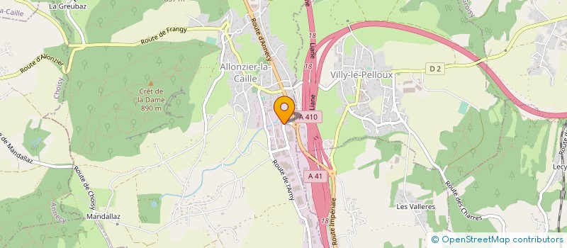 localisation de l'entreprise TECTA à ALLONZIER-LA-CAILLE