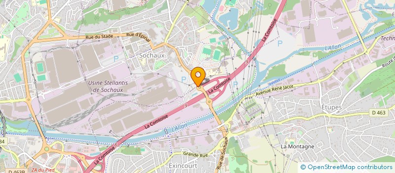 localisation de l'entreprise TED à SOCHAUX