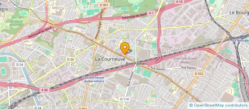 localisation de l'entreprise TED à LA COURNEUVE