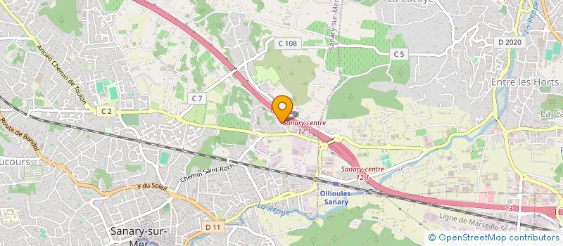 localisation de l'entreprise TEDDY 'HAIR  SANARY SUR MER