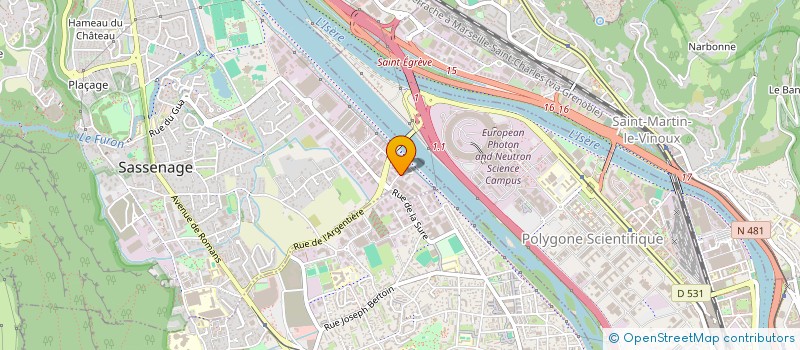 localisation de l'entreprise TEDECO à SASSENAGE