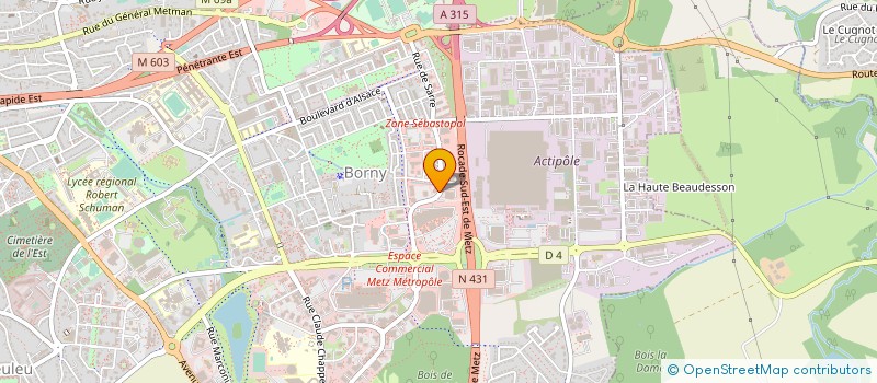 localisation de l'entreprise TEF DIFFUSION à METZ