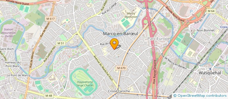 localisation de l'entreprise TEF LILLE à MARCQ-EN-BARŒUL