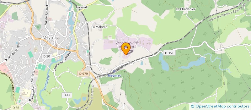 localisation de l'entreprise TEGULYS à MEYMAC
