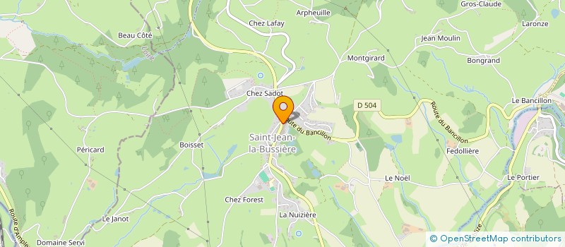 localisation de l'entreprise TEINTURE DE SAINT JEAN à SAINT-JEAN-LA-BUSSIERE