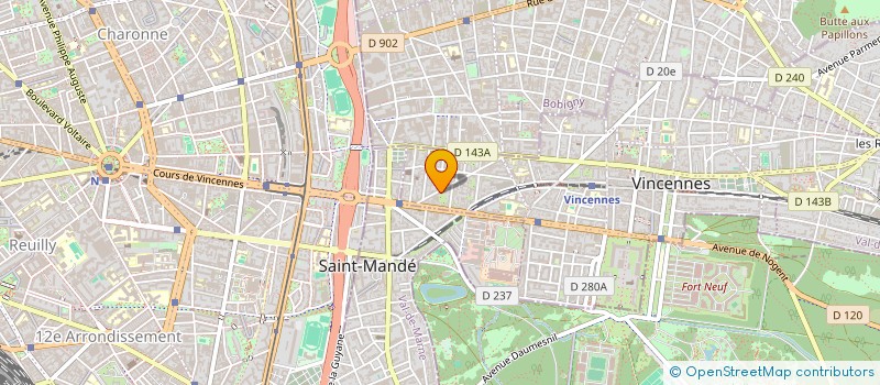 localisation de l'entreprise TEINTURE NOUVELLE SERVICE à VINCENNES