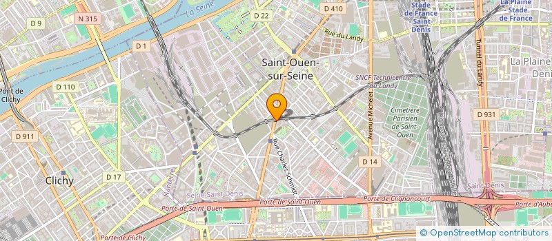 localisation de l'entreprise TEINTURERIE 57 à SAINT-OUEN-SUR-SEINE