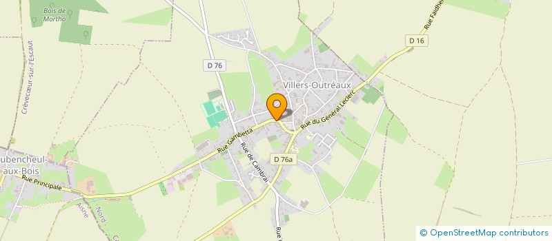 localisation de l'entreprise TEINTURERIE BONTEMPS à VILLERS-OUTREAUX