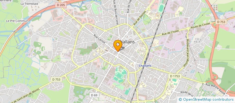 localisation de l'entreprise TEINTURERIE CROIZE à CHALLANS