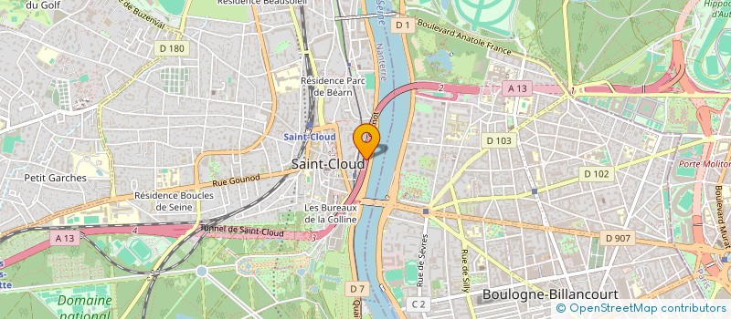 localisation de l'entreprise TEINTURERIE DE PARIS à SAINT CLOUD