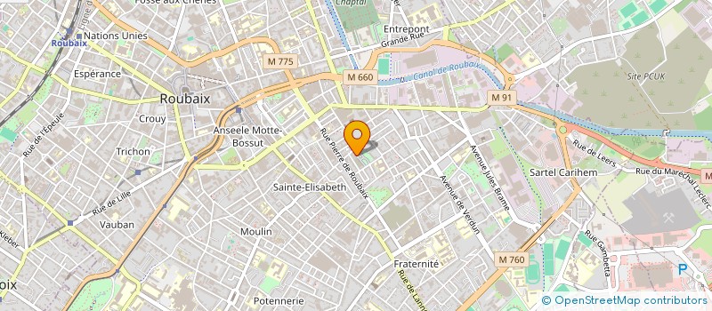 localisation de l'entreprise TEINTURERIE DU PILE SOC EXPLOITATION à ROUBAIX