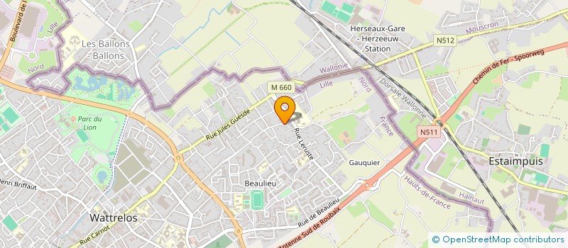 localisation de l'entreprise TEINTURERIE DU PONT DE MOUVAUX  WATTRELOS