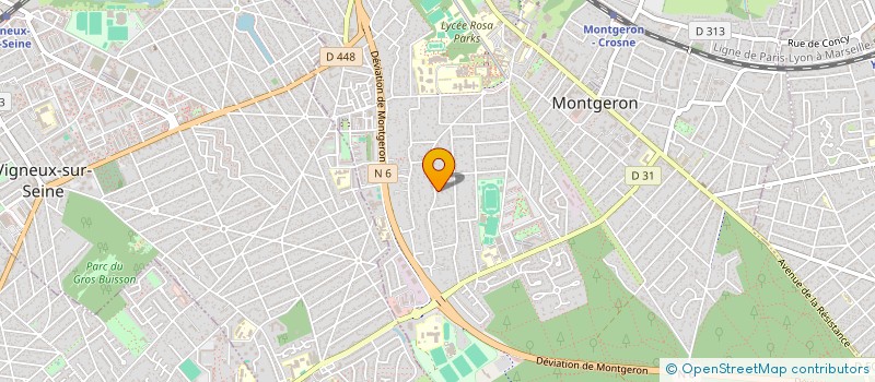 localisation de l'entreprise TEINTURERIE MONTGERONNAISE à MONTGERON